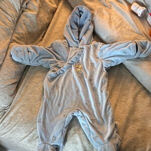 Disney Blue Hooded Baby Onesie